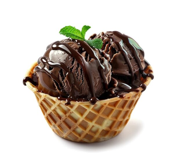 Canasta de Waffle con Helado